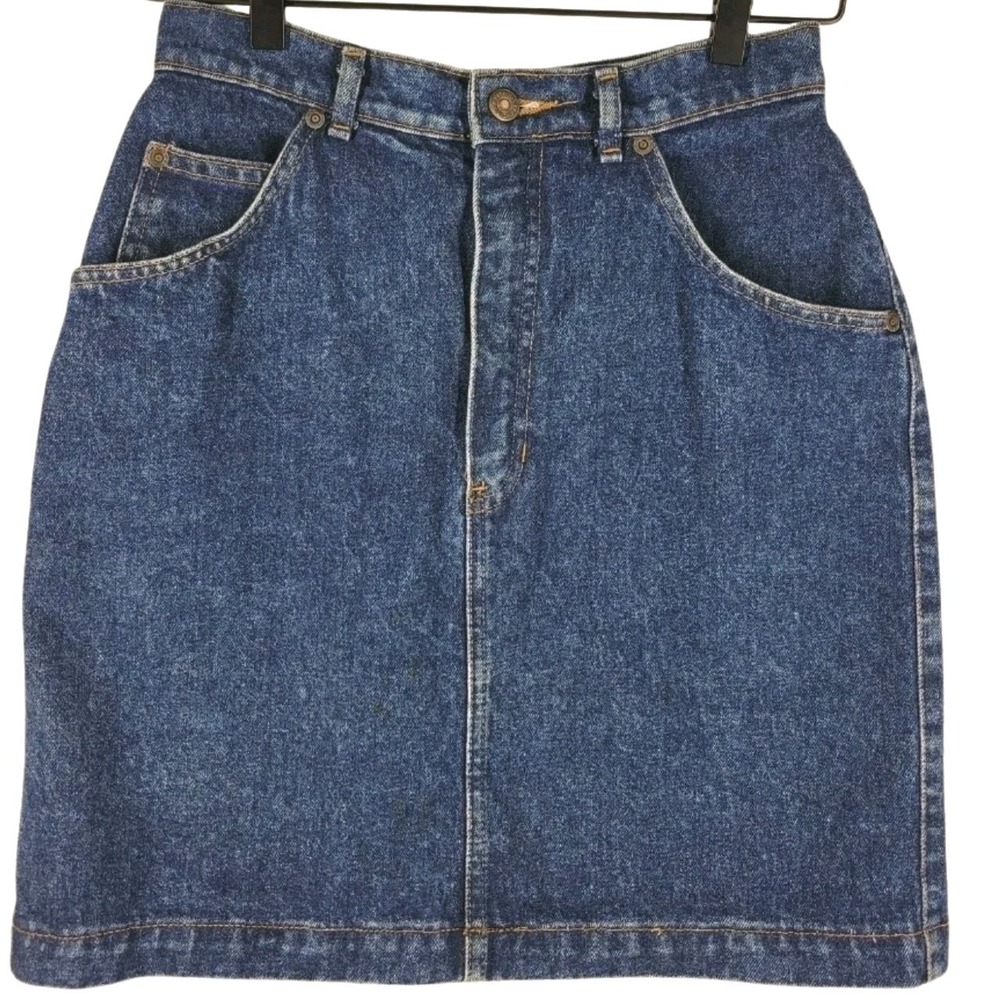 VTG Gap Denim Skirt Juniors 9/10 High Rise Medium Wash 90s Y2K‎ Retro Cotton USA